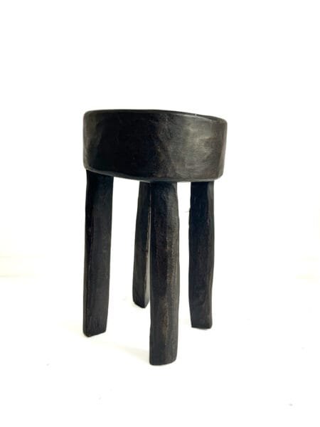 Tabouret Lobi  M1  "Mahaï – Terre Brute" en Bois massif - Tabouret africain d'appoint - Tabouret déco - support de plante - Tabouret enfant – Image 8