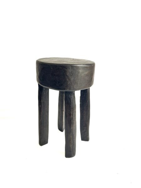 Tabouret Lobi  M1  "Mahaï – Terre Brute" en Bois massif - Tabouret africain d'appoint - Tabouret déco - support de plante - Tabouret enfant