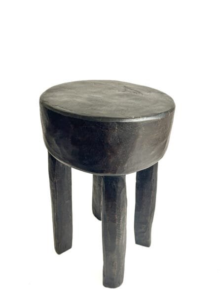 Tabouret Lobi  M1  "Mahaï – Terre Brute" en Bois massif - Tabouret africain d'appoint - Tabouret déco - support de plante - Tabouret enfant – Image 4