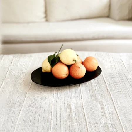 Centre de table | Plat en bois Noir