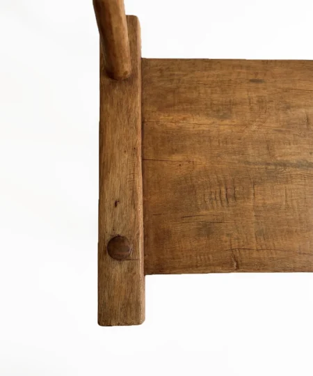 Chaise Baoulé Sculpturale en Bois N°2 - Design Unique - Tradition Royale – Image 3