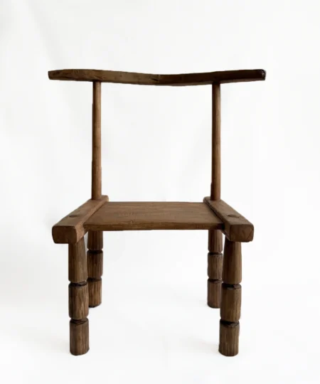 Chaise Baoulé Sculpturale en Bois N°2 - Design Unique - Tradition Royale – Image 7