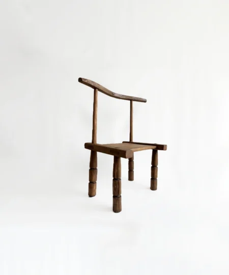 Chaise Baoulé Sculpturale en Bois N°2 - Design Unique - Tradition Royale