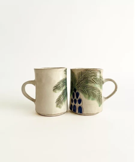Set de tasses à thé droite en céramique N°2  de Louxor - Egypte