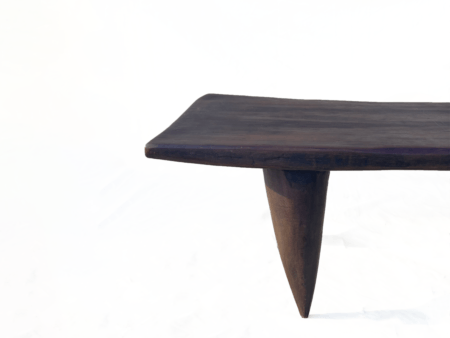 Table Basse Senoufo Brutaliste en Bois Massif - Style Wabi Sabi