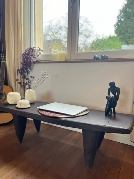 Ambiance Banc Senoufo 1 mètre N°9 -24 En Bois Brut Maison KWO