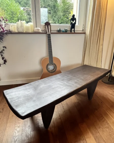 Ambiance Banc Senoufo 1 mètre N°9 -24 En Bois Brut Maison KWO