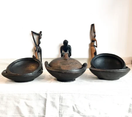 Lot 5 de Bols Abron en terre cuite - en Argile - Bol africain - Offre Spéciale Limitée MK-LotBOL-11-24