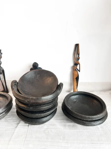 Lot 5 de Bols Abron en terre cuite - en Argile - Bol africain - Offre Spéciale Limitée ! – Image 9