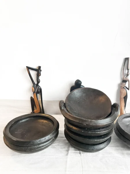 Lot 5 de Bols Abron en terre cuite - en Argile - Bol africain - Offre Spéciale Limitée ! – Image 10