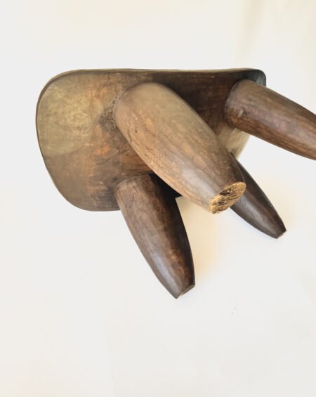 Pied couché Tabouret Senoufo M marron en bois Bout de canapé Table de chevet - en bois Côte d'Ivoire maison kwo