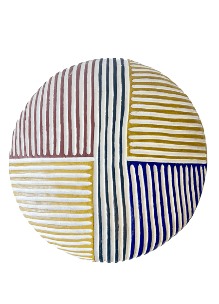 Grand Bouclier en bois ovale L 60 cm | Tribal Zulu | Rainbow - Décoration murale africaine – Image 2