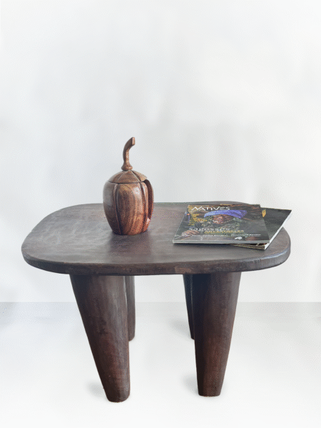 Grand Tabouret Sénoufo en bois Massif N2 - Table basse Sculpturale Unique |  Bout de canapé – Image 3