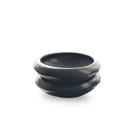 DUO Bol Abron "Kânâh" S – Terre Cuite Fumée Ø 15 -17 cm | Artisanat Abron, Côte d’Ivoire – Image 2