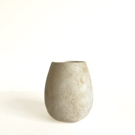 Photophore en albâtre brut L1 | Bougeoir sculpté à la main | "Souffle du Nil" & naturel de Louxor - Egypte N6
