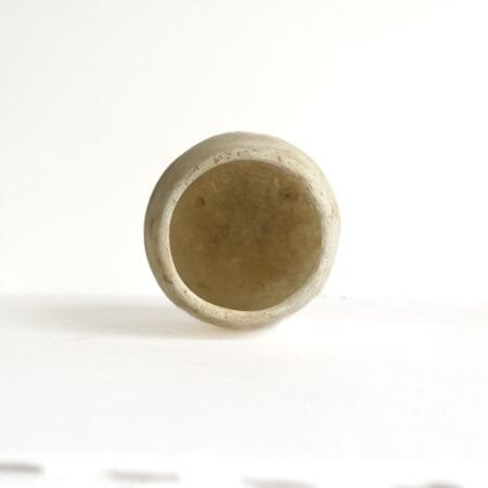 Photophore en albâtre brut L1 | Bougeoir sculpté à la main | "Souffle du Nil" & naturel de Louxor - Egypte N6 – Image 3