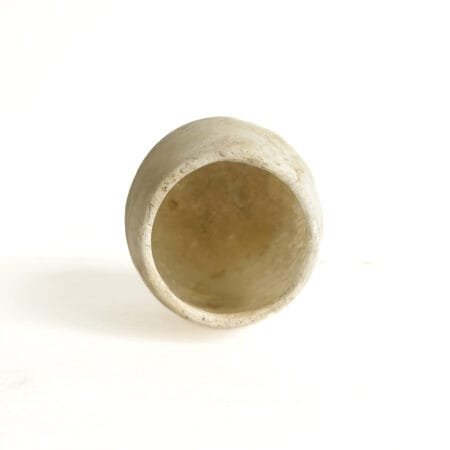 Photophore en albâtre brut L1 | Bougeoir sculpté à la main | "Souffle du Nil" & naturel de Louxor - Egypte N6 – Image 2