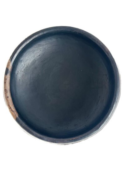 Plat Abron "Kânâh" Noir en terre cuite fumée  Ø 31cm – Image 5