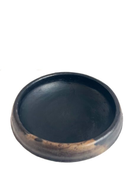 Plat Abron "Kânâh" Noir en terre cuite fumée  Ø 31cm – Image 10