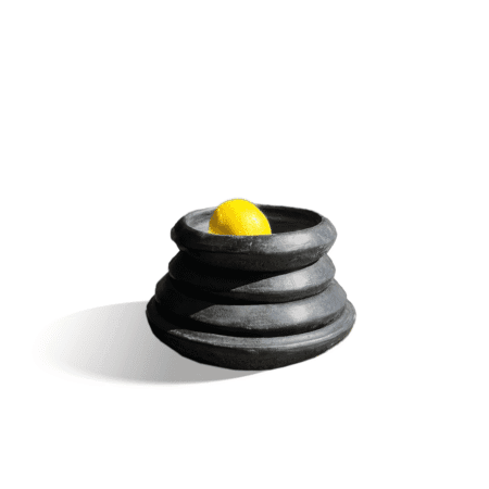 Bol Abron "Kânâh" S – Terre Cuite Fumée Ø 15 -17 cm | Artisanat Abron, Côte d’Ivoire – Image 11