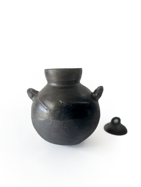 Pot traditionnel en terre cuite fumée Abron "Kânâh" – Canari africain artisanal -KéDjenou