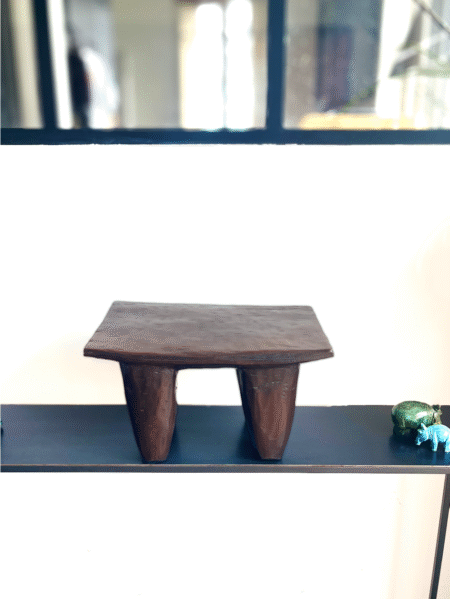 Tabouret Senoufo XS  " REC " en bois – Image 2