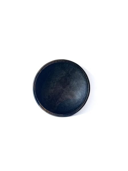 Plats Abron "Kânâh" en terre cuite fumée intérieur striés | Ø 32 cm – Image 4
