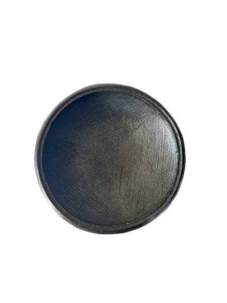 Plats Abron "Kânâh" en terre cuite fumée intérieur striés | Ø 32 cm – Image 5